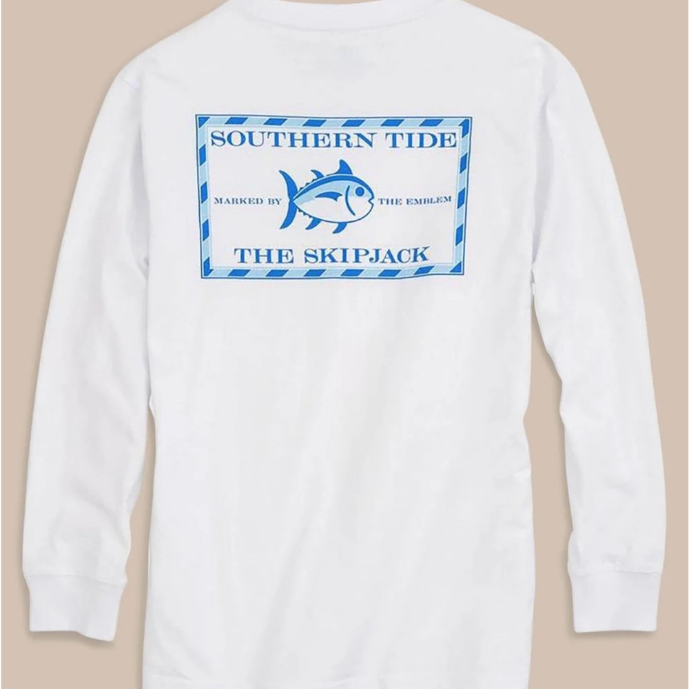 Southern Tide Kids Long Sleeve Original Skipjack T-Shirt• SIZE YOUTH MEDIUM